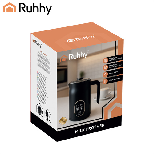 Ruhhy Electric Milk Frother with Display 500W 26649, Black (0)