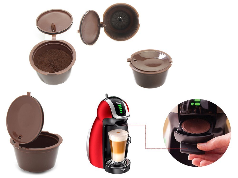Reusable Refillable Coffee Capsules Pods for Dolce Gusto Coffee Machines, Set of 3 (3)