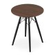 TODI Modern Scandinavian Round Coffee Table 60cm, Brown