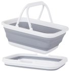Silicone Folding Basket Bowl with Handles