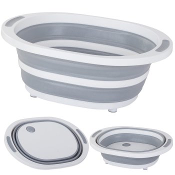 Silicone Folding Bowl with Drain