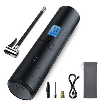 Cordless Tire Inflator Portable Air Compressor 150 PSI with Power Bank