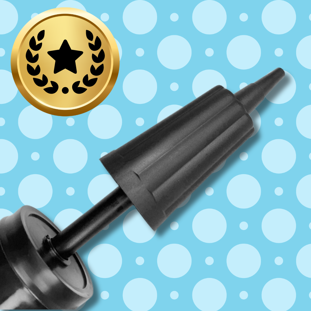 Small Hand Air Pump for Balloons, Inflatables and Pool Floats, Black (2)