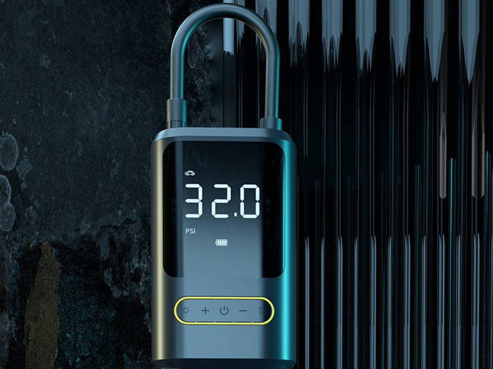 Portable Electric Air Compressor & Tire Inflator for Car and Bike with LED Light 10 bar (2)