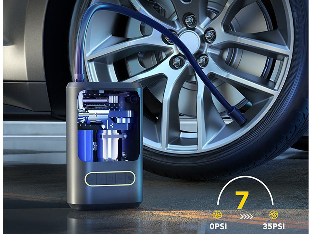Portable Electric Air Compressor & Tire Inflator for Car and Bike with LED Light 10 bar (3)