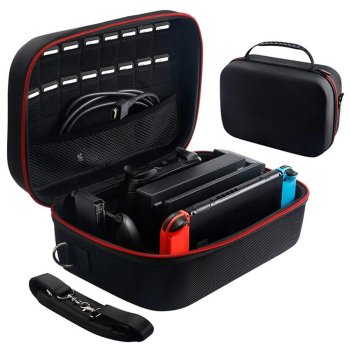 Hard case for Nintendo Switch console and accessories, black