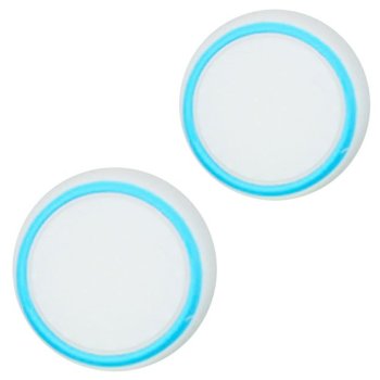 White and blue analog pad overlays