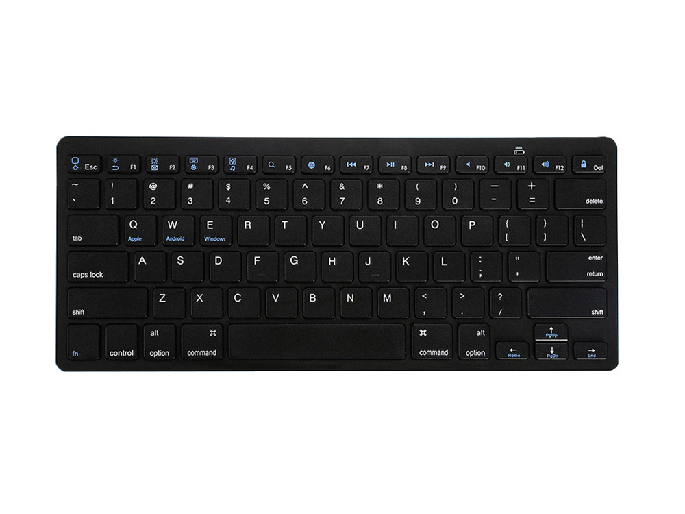 Wireless Bluetooth keyboard for PC, iPad, Mac, slim low-profile, black (3)