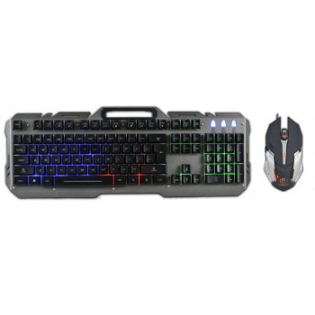 Rebeltec INTERCEPTOR 2 Wire Keyboard + Wire Optical Mouse Set, Black