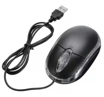 Mini wired optical USB mouse, black