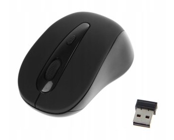 USB Wireless Mouse 1600 DPI, Black