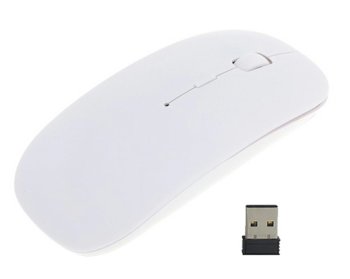 Slim Wireless Optical Mouse 1600 DPI, white