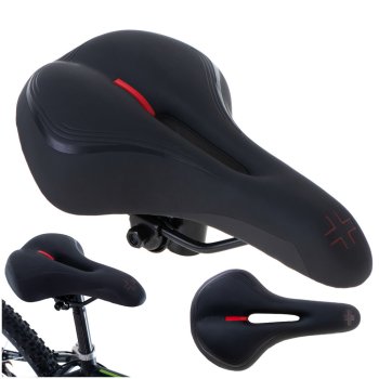 Comfortable Bike Seat for Men & Women, Ergonomic Foam Bicycle Saddle for Sport, black