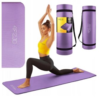 4Fizjo Gymnastic Non-Slip Fitness Foam Yoga Mat NBR 180x60x1cm, Purple