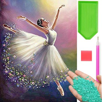 Diamond Mosaic Embroidery Kit Painting 5D 30x40 cm, Ballerina