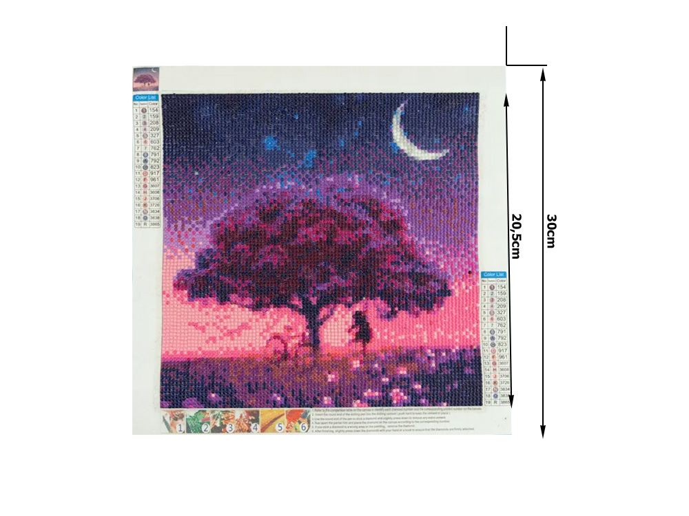 Diamond Mosaic Embroidery Kit Painting 5D 30x30 cm, Tree (1)