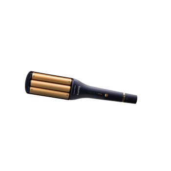 Huslog Adjustable Ceramic Hair Waver, Navy and Gold