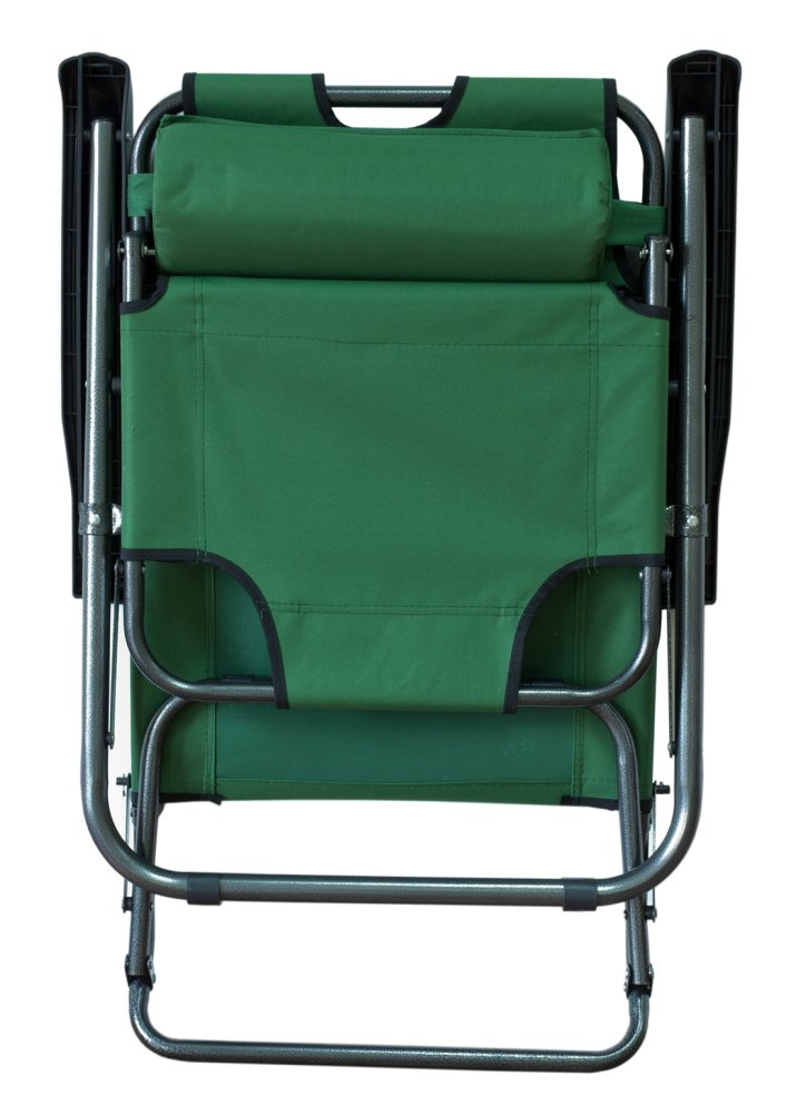 Garden - Beach Lounger, Sunbathing Leisure, Folding Chair, Green (0)