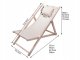 Wooden Beach Lounger Garden Folding Chair, Beige