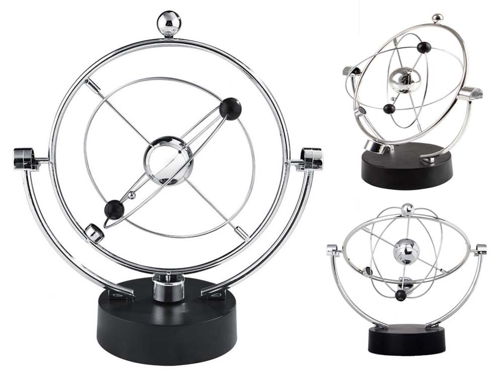 3D Metallic Magnetic Newton's Cradle Pendulum Souvenir for Office and Home "Solar System" (3)