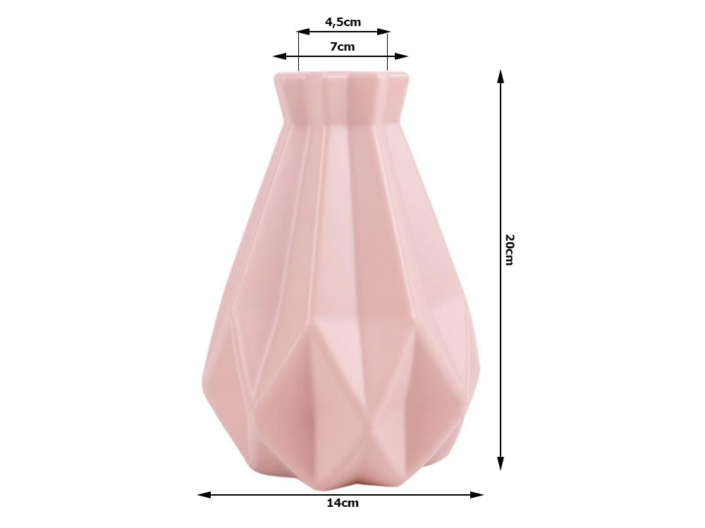 Plastic Flower Vase in Scandinavian Style _ 20 cm (2)