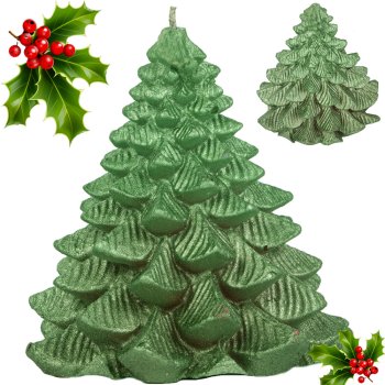 Christmas Tree Shaped Decorative Candle in a Gift Box, 8 cm