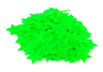 Glow in the Dark Stars for Ceiling 100 pcs, Green