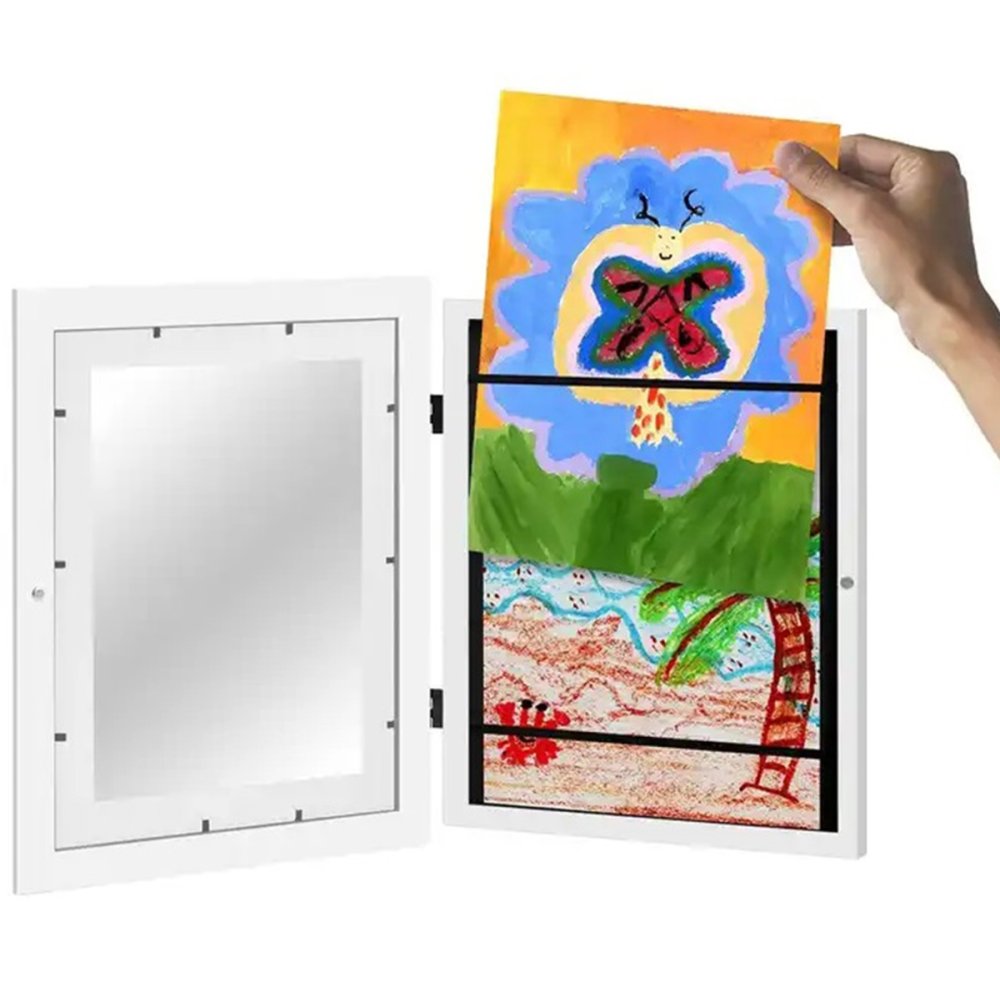 Photo Frame for Pictures and Children's Drawings, A4 Format, White (3)