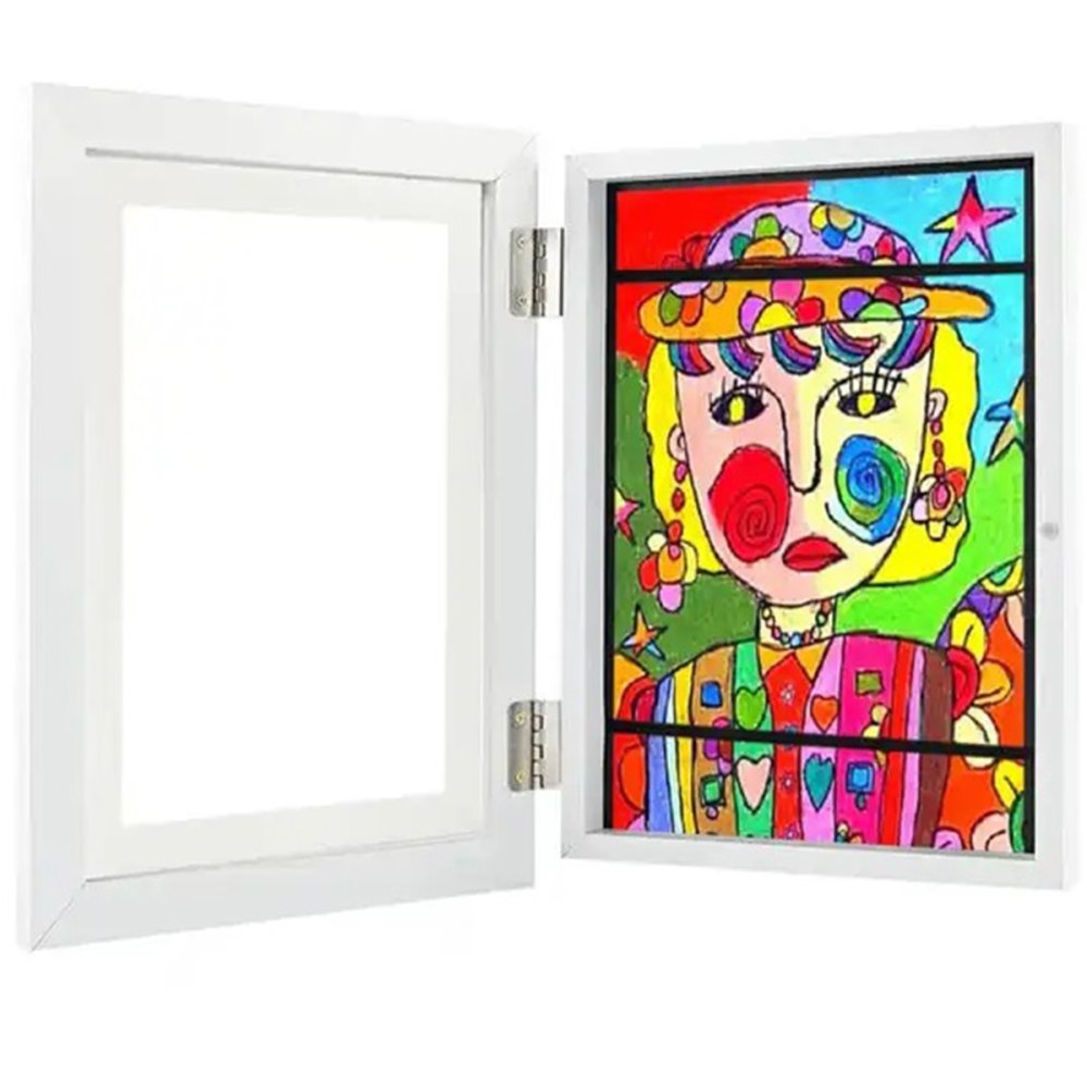 Photo Frame for Pictures and Children's Drawings, A4 Format, White (2)