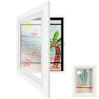 Photo Frame for Pictures and Children's Drawings, A4 Format, White