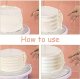Plastic Spatula Icing Smoothers with Patterns for Decorating Cakes