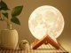 Decorative Night LED Lamp 3D Moon, 8 cm