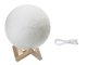 Decorative Night LED Lamp 3D Moon, 8 cm
