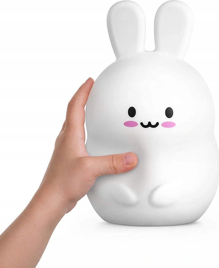 Kid's Silicone LED RGB Light Night Lamp with Remote Control, Rabbit (7)