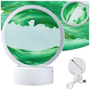 3D Moving Sand Art Desk Lamp LED USB, RGB