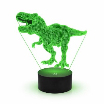 3D Dinosaur Night Light for Kids with Remote Control, 16 Colors LED Lamp