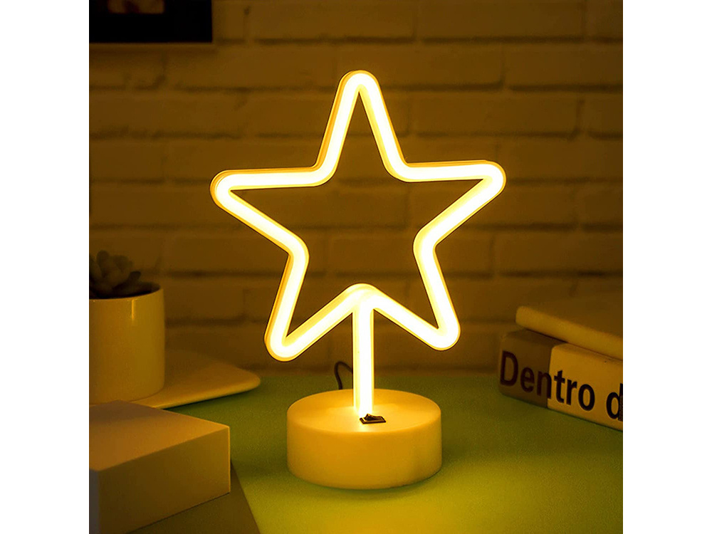 Table Neon Lamp, Light, Star, 100 LED, USB (7)