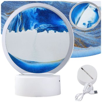 3D Moving Sand Art LED RGB Desk Lamp Dynamic Sand Picture