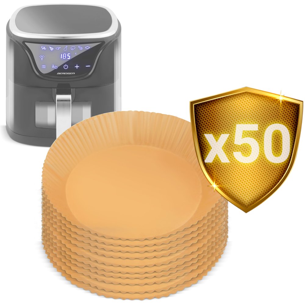 Baking Paper Liners for Air Fryer Berdsen BD-652, 20 cm, 50 Sheets (0)