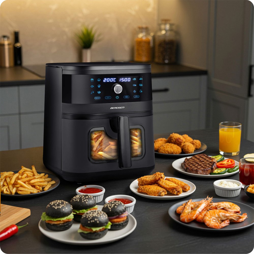 Air Fryer Berdsen BD-661, 8 L, 1700 W, Black (3)