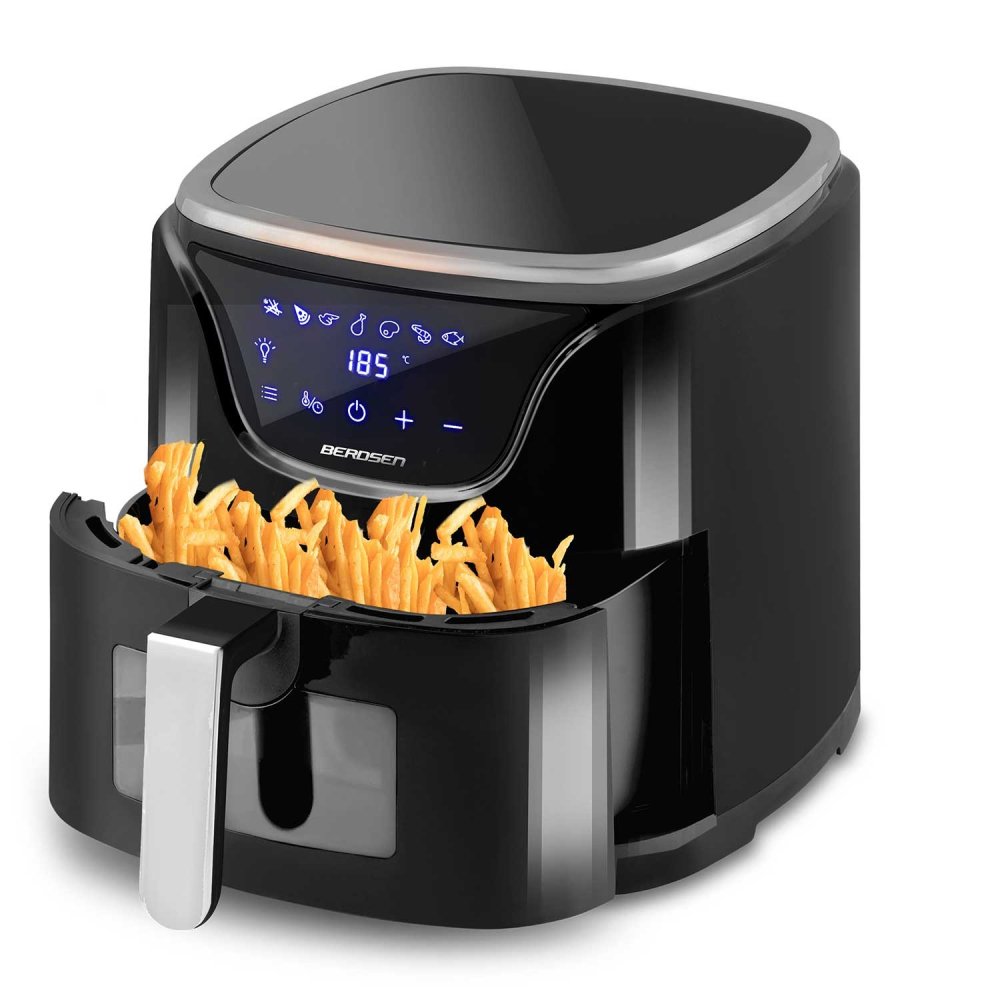Air Fryer Berdsen BD-652, 5 L, 1500 W, Black & Silver (1)