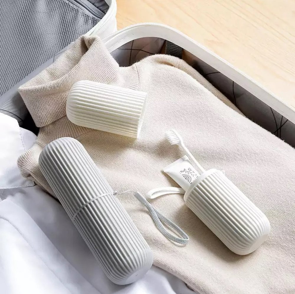 Toothbrush And Toothpaste Case, Gray (1)