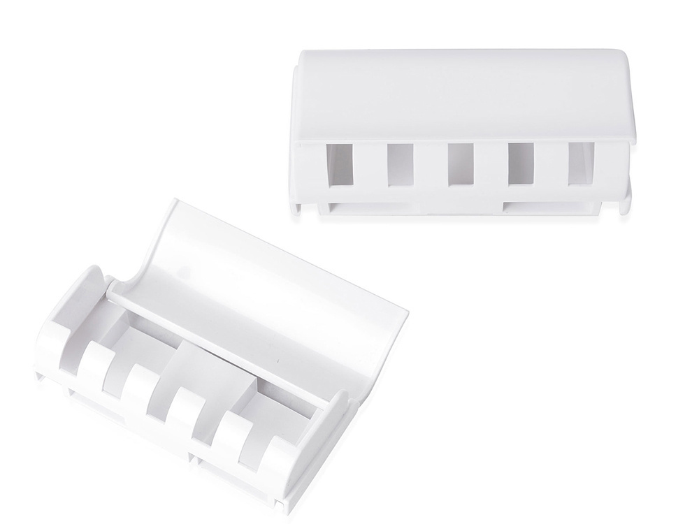 Automatic Toothpaste Dispenser and Wall Mounted Toothbrush Holder, White (1)