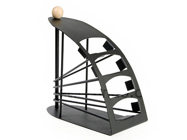 Remote Control Holder and Phone Stand, 4-Slot Metal Desk Organizer, Black (2)
