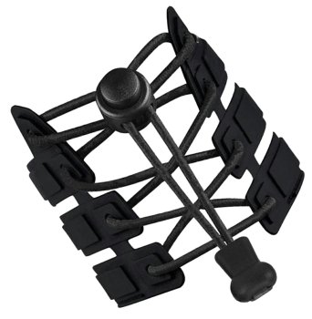 No-Tie Elastic Shoelaces with Lock System 100 cm, Black