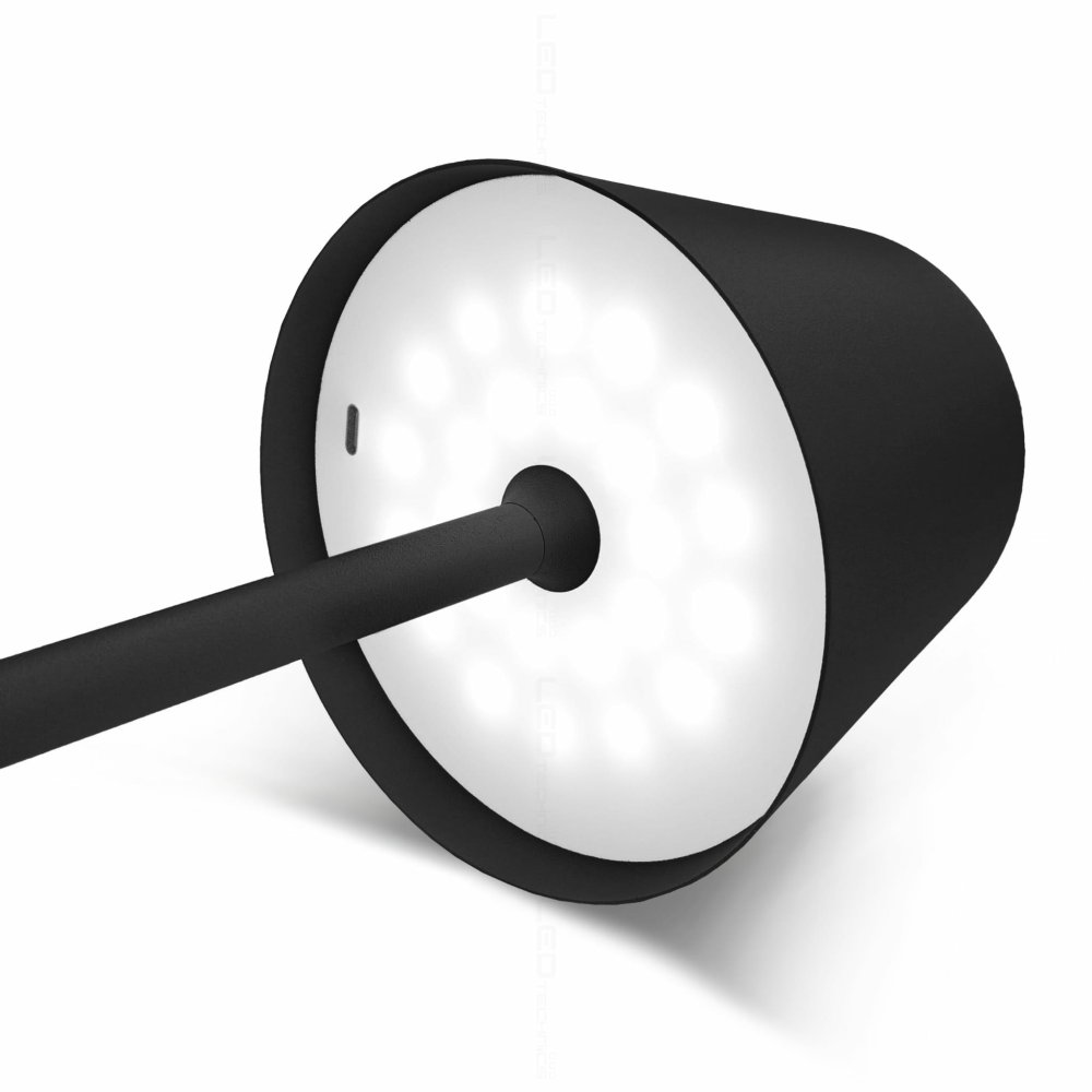 Rechargeable Cordless LED Desk Lamp with Touch Control Dimmer, Sand Black (0)