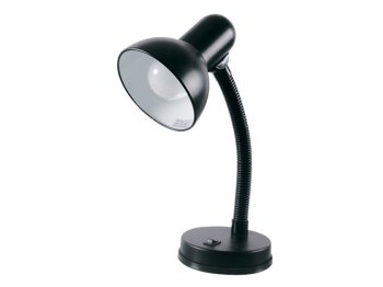 Adjustable desk lamp for study and night use, black