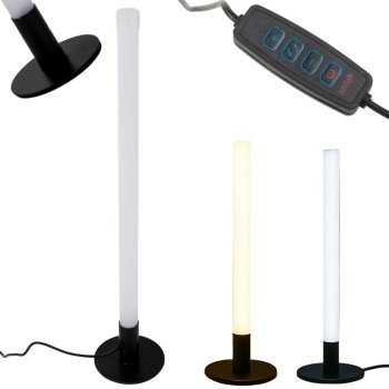 Modern LED Desk Lamp 40cm with 3 Color Modes and Remote, Black