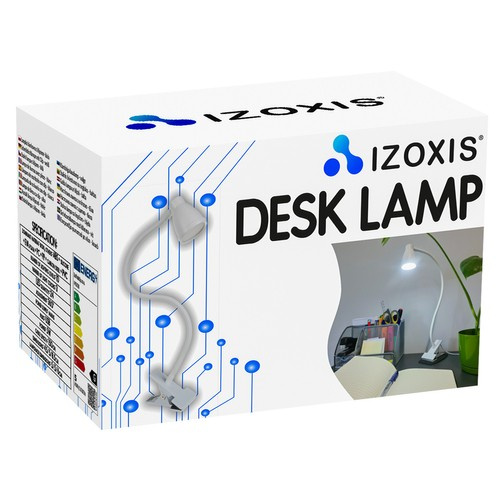 Clip-On LED Desk Lamp with Stand Izoxis 19455, White (0)