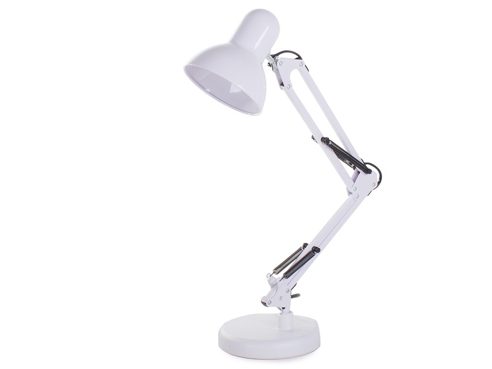 Adjustable Desk Lamp Folding Reading Night Table Lamp E27, White (1)